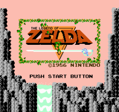 The Legend Of Zelda: Start Screen Image