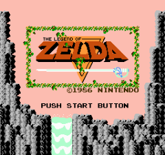 Zelda: Push Start Button The Legend Of Zelda: Start Screen Image