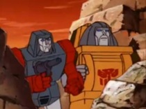 "Autobots, take cover!" Brawn and Windcharger from Fire in the Sky