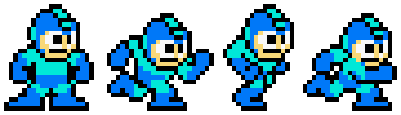 Mega Man running sprite images Mega Man running