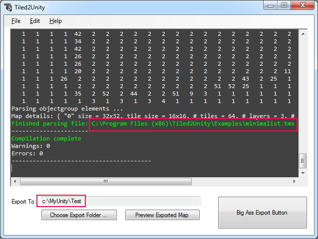 Running Tiled2Unity from Tiled Running Tiled2Unity from Tiled