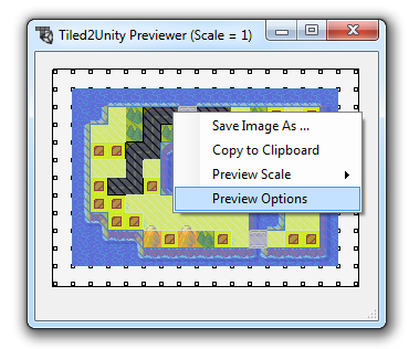 Right-click to bring up Previewer Options
